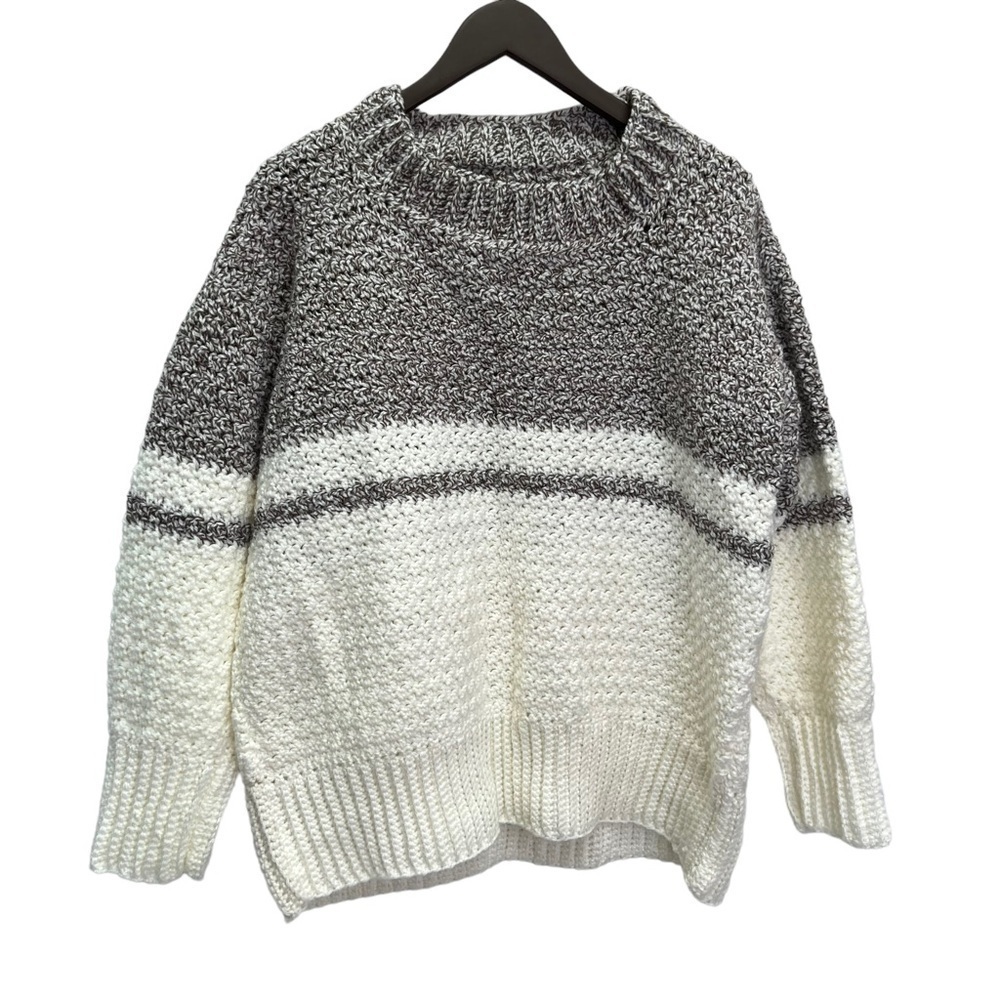 Handmade Handknit Medium Weight Pullover Acrylic Sweater L/XL - Picture 2 of 9